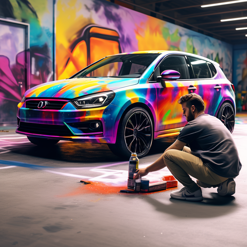 Auto sakrāsots ar aerosolu