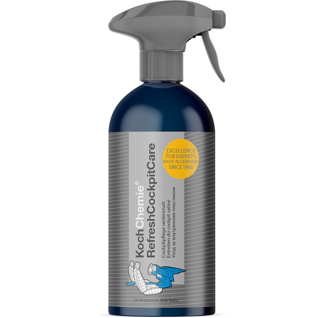 Koch Chemie Refresh Cockpit Care 500ml KochChemie Paneļu tīrītājs RefreshCockpitCare, 500 ml iepakojums