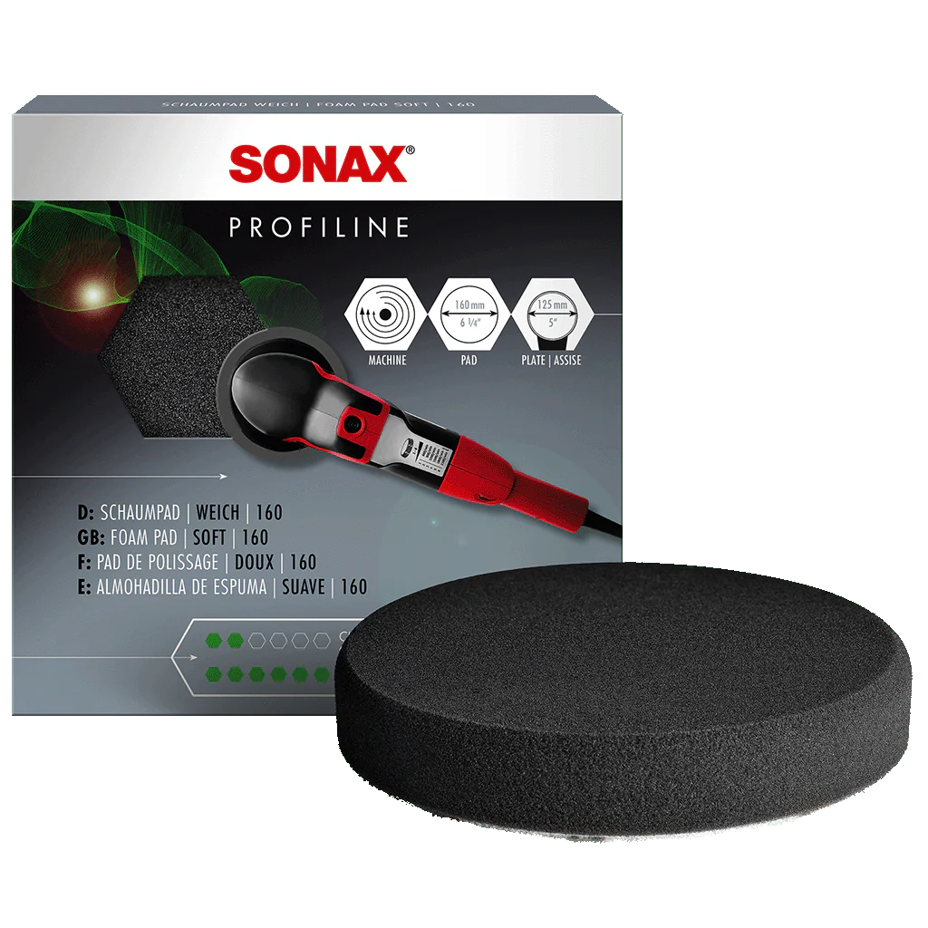 Sonax soft pad miksta pulesanas ripa Sonax soft pad pulēšanas ripa 160 mm diametrā