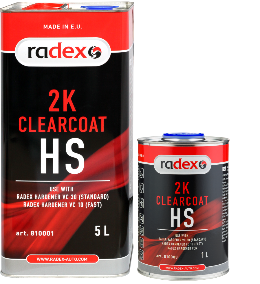 two-k-clearcoats-hs Radex HS laka 5l, Radex HS laka 1l