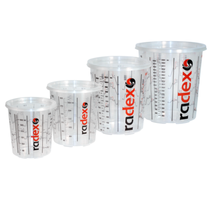 Radex plastmasas mērtrauciņi ar iedaļām